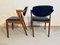 Teak & Leather Cover Model 42 Dining Chairs by Kai Kristiansen for Schou Andersen, 1960s, Set of 2 14
