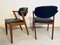 Teak & Leather Cover Model 42 Dining Chairs by Kai Kristiansen for Schou Andersen, 1960s, Set of 2 15