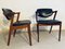 Teak & Leather Cover Model 42 Dining Chairs by Kai Kristiansen for Schou Andersen, 1960s, Set of 2 8