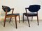 Teak & Leather Cover Model 42 Dining Chairs by Kai Kristiansen for Schou Andersen, 1960s, Set of 2, Image 5