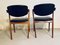 Teak & Leather Cover Model 42 Dining Chairs by Kai Kristiansen for Schou Andersen, 1960s, Set of 2 11