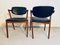 Chaises de Salle à Manger Modèle 42 en Teck et Housse en Cuir par Kai Kristiansen pour Schou Andersen, 1960s, Set de 2 13