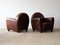 Parisian Club Chairs in Leather, 1980s, Set of 2, Image 1