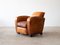 Mid-Century Club Chair in Tan Leather 9