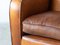 Mid-Century Club Chair in Tan Leather 3