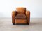 Mid-Century Club Chair in Tan Leather 1