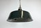 Black Enamel Industrial Pendant Lamp, 1950s, Image 1