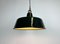 Black Enamel Industrial Pendant Lamp, 1950s 8