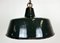 Black Enamel Industrial Pendant Lamp, 1950s 2