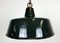 Black Enamel Industrial Pendant Lamp, 1950s, Image 2