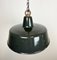 Black Enamel Industrial Pendant Lamp, 1950s, Image 5