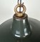 Black Enamel Industrial Pendant Lamp, 1950s 6