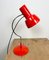 Lampe de Bureau Rouge par Josef Hurka pour Napako, 1950s 6