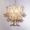 Italian Petal Suspension Lamp with Glass Gray and White Glass, 1990s 5