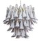 Italian Petal Suspension Lamp with Glass Gray and White Glass, 1990s 2