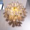 Italian Petal Suspension Lamp with Glass Gray and White Glass, 1990s, Image 7