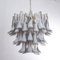 Italian Petal Suspension Lamp with Glass Gray and White Glass, 1990s, Image 4