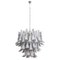 Italian Petal Suspension Lamp with Glass Gray and White Glass, 1990s 1
