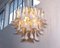 Italian Petal Suspension Lamp with Glass Gray and White Glass, 1990s 6