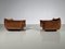 Lounge Chairs in Brown Velvet by Mario Marenco for Arflex, 1970s, Set of 2 4