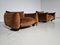 Lounge Chairs in Brown Velvet by Mario Marenco for Arflex, 1970s, Set of 2 2