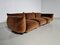 3-Sitzer Sofa aus Braunem Samt von Mario Marenco für Arflex, 1970er 3