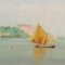 Mario Bezzola, Marine Landscape, 19th Century, Mixed Media on Paper, Framed 4