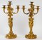 End of 19th Century Gilt Bronze Candleholders, Set of 2 3