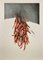 Enotrio Pugliese, Bodegón con pimientos rojos, aguafuerte, años 60, Imagen 1