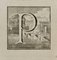 Luigi Vanvitelli, Letter of the Alphabet P, Etching, 18th Century 1