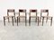 Vintage Scandinavian Leather Dining Chairs, 1960s, Set of 4, Image 3