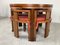 Vintage Brutalist Extendable Dining Table and Chairs, 1970s, Set of 7, Image 4