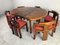 Vintage Brutalist Extendable Dining Table and Chairs, 1970s, Set of 7, Image 12