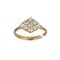 Goldener Ring mit Diamanten, 2000er 1