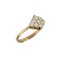 Goldener Ring mit Diamanten, 2000er 2