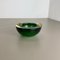 Italian Round Green Bowl in Murano Glass, 1970s 2