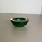 Italian Round Green Bowl in Murano Glass, 1970s 4