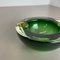 Italian Round Green Bowl in Murano Glass, 1970s 8