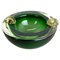 Italian Round Green Bowl in Murano Glass, 1970s 1