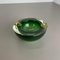 Italian Round Green Bowl in Murano Glass, 1970s 6