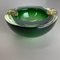 Italian Round Green Bowl in Murano Glass, 1970s 14