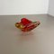 Italian Red Yelllow Ashtray in Murano Glass, 1970s 2