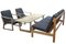 Vintage Living Room Set in Oak and Fabric by Børge Mogensen for Fredericia, 1960s, Set of 4 1