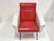 Vintage French Armchair in Bordeaux and White, 1950s, Image 5