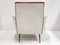 Vintage French Armchair in Bordeaux and White, 1950s, Image 10