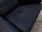 Silla vintage de cuero negro, Imagen 10