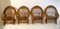 Rattan and Wicker Armchairs from Gervasoni, 1970, Set of 4 1