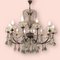 Large Antique Murano Glass Macaroni Chandelier, 1940s, Image 6