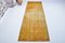 Long Vintage Yellow Mustard Faded Hallway Runner Rug 1