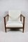 White Ivory Boucle GFM-142 Chair attributed to Edmund Homa, 1970s 2